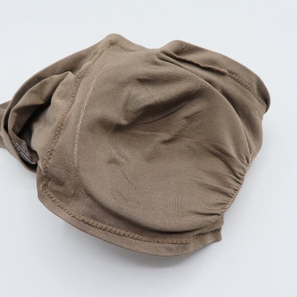 Rhonda Shear 1X Womens Plus Size Strapless Bra Bralette Taupe Underwire Padded - Picture 8 of 9